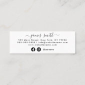 Afstuderen Naam Kaart & Hand getrokken klasse van  Mini Visitekaartje (Achterkant)