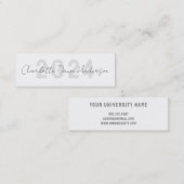 Afstuderen Naam Kaart Handgeschreven Script Klasse Contactkaartje (Voorkant / Achterkant)