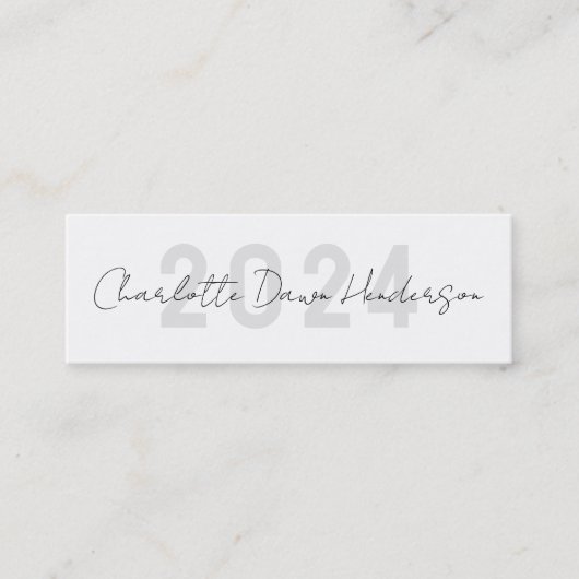 Afstuderen Naam Kaart Handgeschreven Script Klasse Contactkaartje (Voorkant)