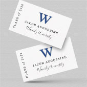 Afstuderen Naam Kaart Invoegen met School Logo