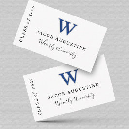 Afstuderen Naam Kaart Invoegen met School Logo