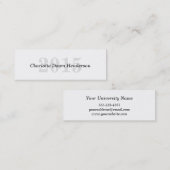 Afstuderen naam kaart klassiek jaar leefruimte contactkaartje (Voorkant / Achterkant)