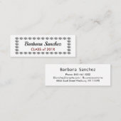 Afstuderen Naam Kaart Mini Visitekaartje (Voorkant / Achterkant)