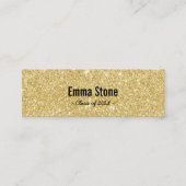 Afstuderen Naam Kaart Modern Gold Glitter Insert Contactkaartje (Voorkant)