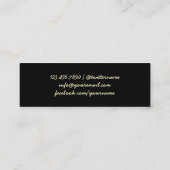 Afstuderen Naam Kaart Modern Gold Glitter Insert Contactkaartje (Achterkant)