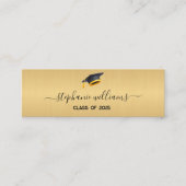 Afstuderen Naam Kaart Modern Script Insert Gold Contactkaartje (Voorkant)