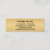Afstuderen Naam Kaart Modern Script Insert Gold Contactkaartje (Achterkant)
