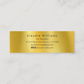Afstuderen Naam Kaart Modern Script Insert Gold Contactkaartje (Achterkant)