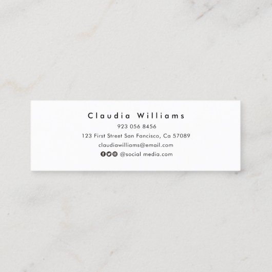 Afstuderen Naam Kaart Modern Script Insert Gold Contactkaartje (Achterkant)