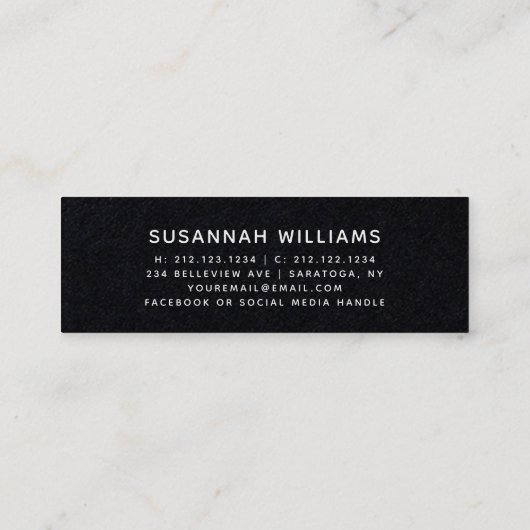 Afstuderen Naam Kaart Modern Script Insert Gold Pe Mini Visitekaartje (Achterkant)