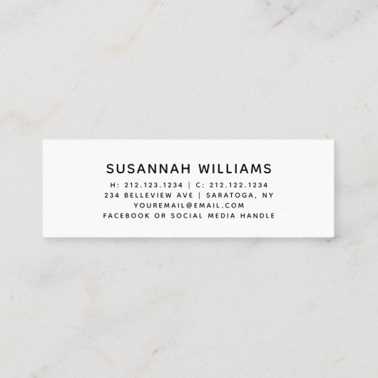 Afstuderen Naam Kaart Modern Script Silver Pet Contactkaartje (Achterkant)