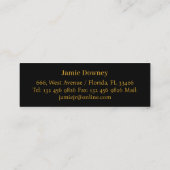 Afstuderen Naam Kaart | Modern | Zwart, roze en go Mini Visitekaartje (Achterkant)