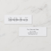 Afstuderen naam kaart omheining jaar contactkaartje (Voorkant / Achterkant)