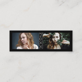 Afstuderen naam kaart Senior Jaar voegt foto Blk t Mini Visitekaartje