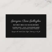 Afstuderen naam kaart Senior Jaar voegt foto Blk t Visitekaartje (Achterkant)