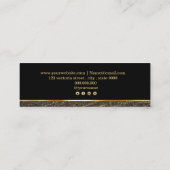 Afstuderen Naam Kaart Senior Jaar Zwart en Goud Contactkaartje (Achterkant)