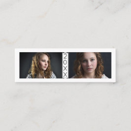 Afstuderen - Naam kaart Senior Year Neemt 2 Foto o Mini Visitekaartje