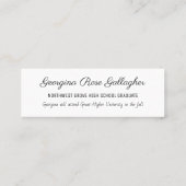 Afstuderen - Naam kaart Senior Year Neemt 2 Foto o Mini Visitekaartje (Achterkant)