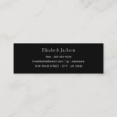 Afstuderen naam Kaart | Silver Glitter Insert-Kaar Contactkaartje (Achterkant)