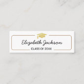 Afstuderen naam Kaart | Simple Script Insert-Kaart Contactkaartje (Voorkant)