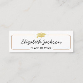 Afstuderen naam Kaart | Simple Script Insert-Kaart Contactkaartje