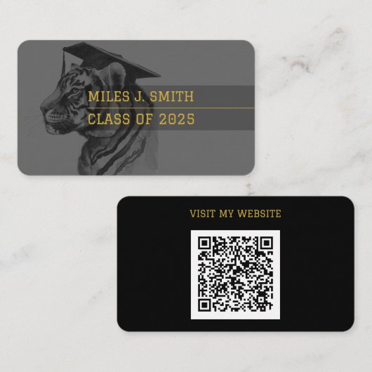 Afstuderen naam Kaart Visitekaartje (Voorkant / Achterkant)