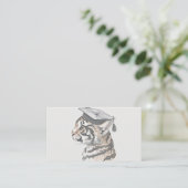 Afstuderen Naam Kaart | Voeg 3 foto's toe Visitekaartje (Staand voorkant)