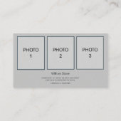 Afstuderen Naam Kaart | Voeg 3 foto's toe Visitekaartje (Achterkant)