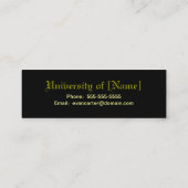 Afstuderen Naam Kaarten Contactkaartje (Achterkant)