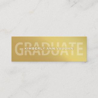 Afstuderen Naam Kaarten Faux Gold Foil Letterpress Contactkaartje