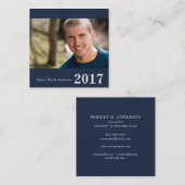 Afstuderen Naam Kaarten Gemakkelijk bewerken Vierk Contactkaartje (Voorkant / Achterkant)