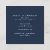 Afstuderen Naam Kaarten Gemakkelijk bewerken Vierk Contactkaartje (Achterkant)