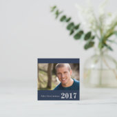 Afstuderen Naam Kaarten Gemakkelijk bewerken Vierk Contactkaartje (Staand voorkant)