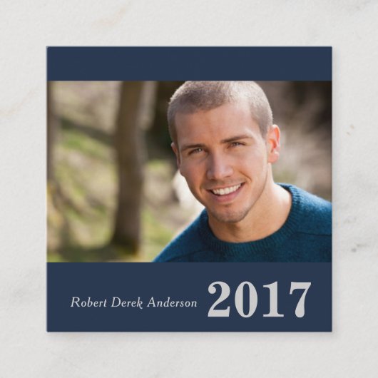 Afstuderen Naam Kaarten Gemakkelijk bewerken Vierk Contactkaartje (Voorkant)