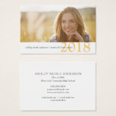 Afstuderen Naam Kaarten Moderne Klasse Jaar Visitekaartje (Voorkant /achterkant)