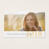 Afstuderen Naam Kaarten Moderne Klasse Jaar Visitekaartje (Voorkant)