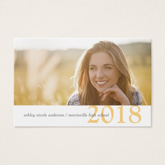 Afstuderen Naam Kaarten Moderne Klasse Jaar Visitekaartje (Voorkant)