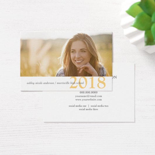 Afstuderen Naam Kaarten Moderne Klasse Jaar Visitekaartje (Bureau)