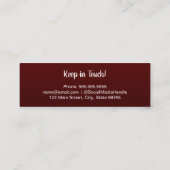 Afstuderen Naam Klasse Details Dark Maroon Contactkaartje (Achterkant)