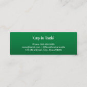 Afstuderen Naam Klasse Details Groen Contactkaartje (Achterkant)