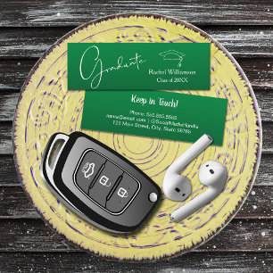 Afstuderen Naam Klasse Details Groen Contactkaartje