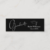 Afstuderen Naam Klasse Details Zwart Contactkaartje (Voorkant)