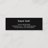 Afstuderen Naam Klasse Details Zwart Contactkaartje (Achterkant)