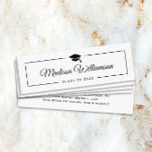 Afstuderen Naam Modern Trendy Script Mini Visitekaartje