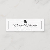 Afstuderen Naam Modern Trendy Script Mini Visitekaartje (Voorkant)