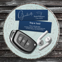 Afstuderen naam Navy Blue