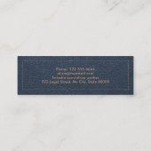 Afstuderen naam navy gold law school afstuderen mini visitekaartje (Achterkant)