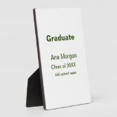 Afstuderen naam schoolnaam klasse van 20XX eenvoud Fotoplaat (Zijkant)