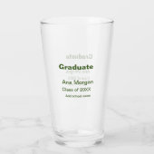 Afstuderen naam schoolnaam klasse van 20XX eenvoud Glas (Achterkant)