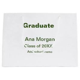Afstuderen naam schoolnaam klasse van 20XX eenvoud Groot Cadeauzakje